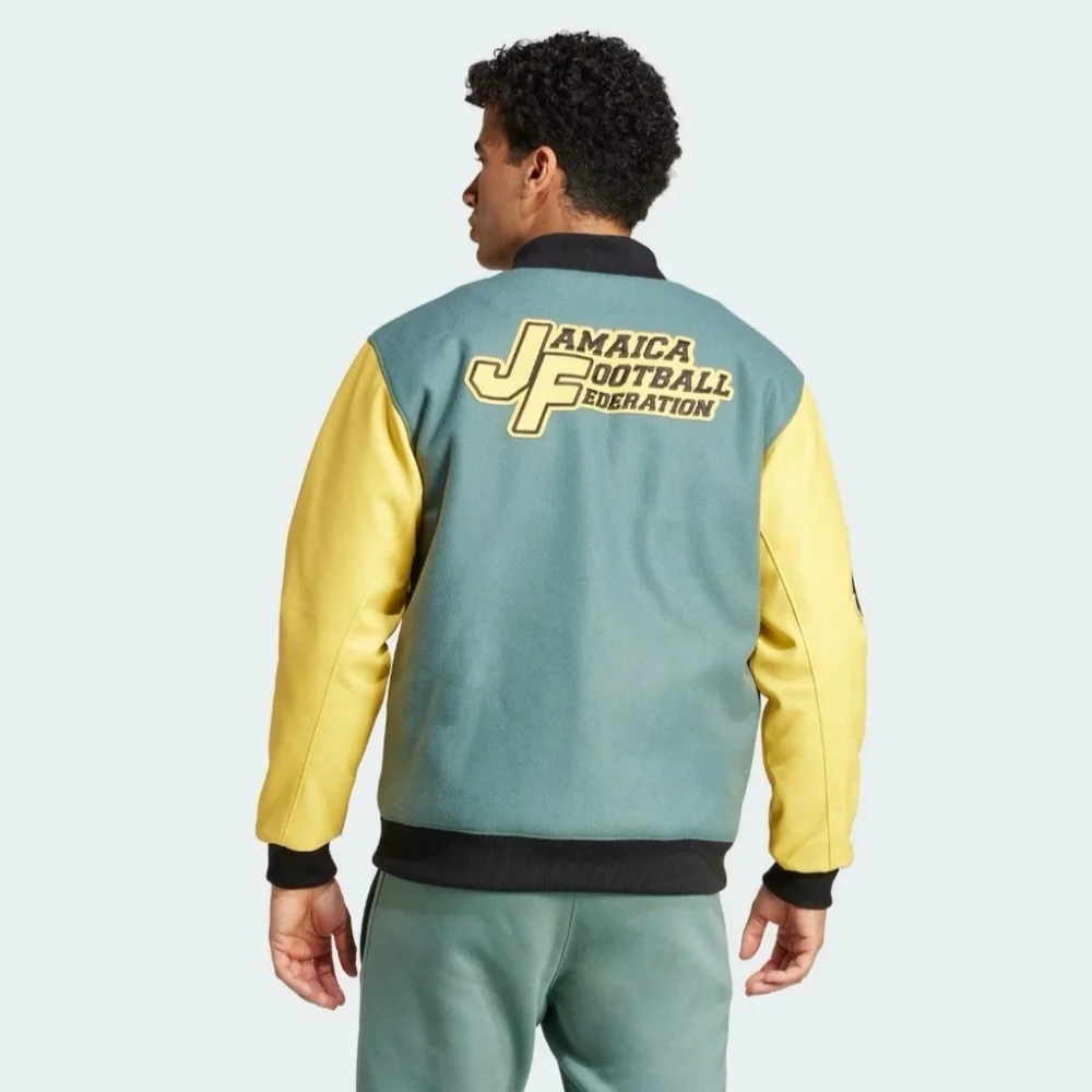 Jamaica Football Federation Men Large Adidas Originals VRCT TECEME Jacket JE5329